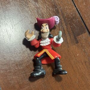 Disney Captain Hook Action Figure Peter Pan Villain Red Pirate Toy